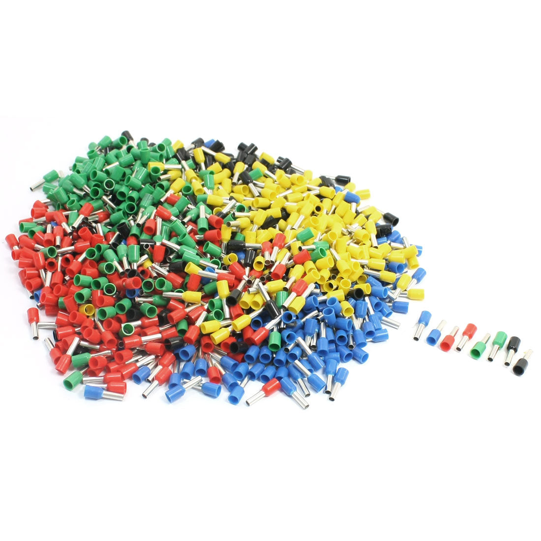uxcell Uxcell 14 AWG Wire E2508 Assorted Color Cover Pre Insulate Ferrules Terminals 950Pcs