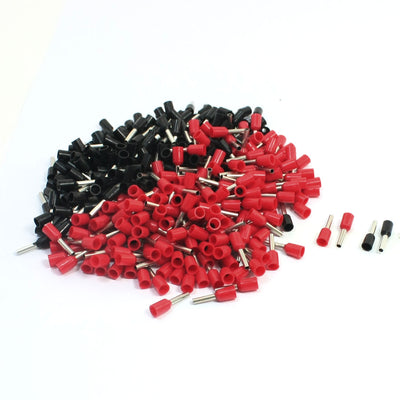 uxcell Uxcell 380 Pcs E1508 Pre Insulated Ferrules Wiring Connectors Red Black for 16 AWG Wire