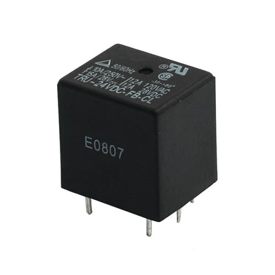 Harfington Uxcell DC 24V Rating Coil Voltage 5Pin SPDT 1NO 1NC in PCB Mounting Square General Purpose Power Relay Black -24VDC-FB-CL