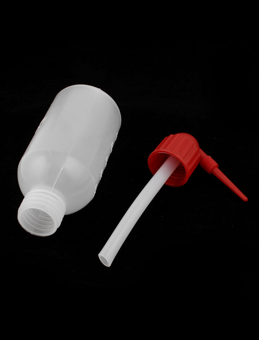 uxcell Uxcell Red Top Cap Clear White Plastic Laboratory Measuring Squeeze Bottle 250ml