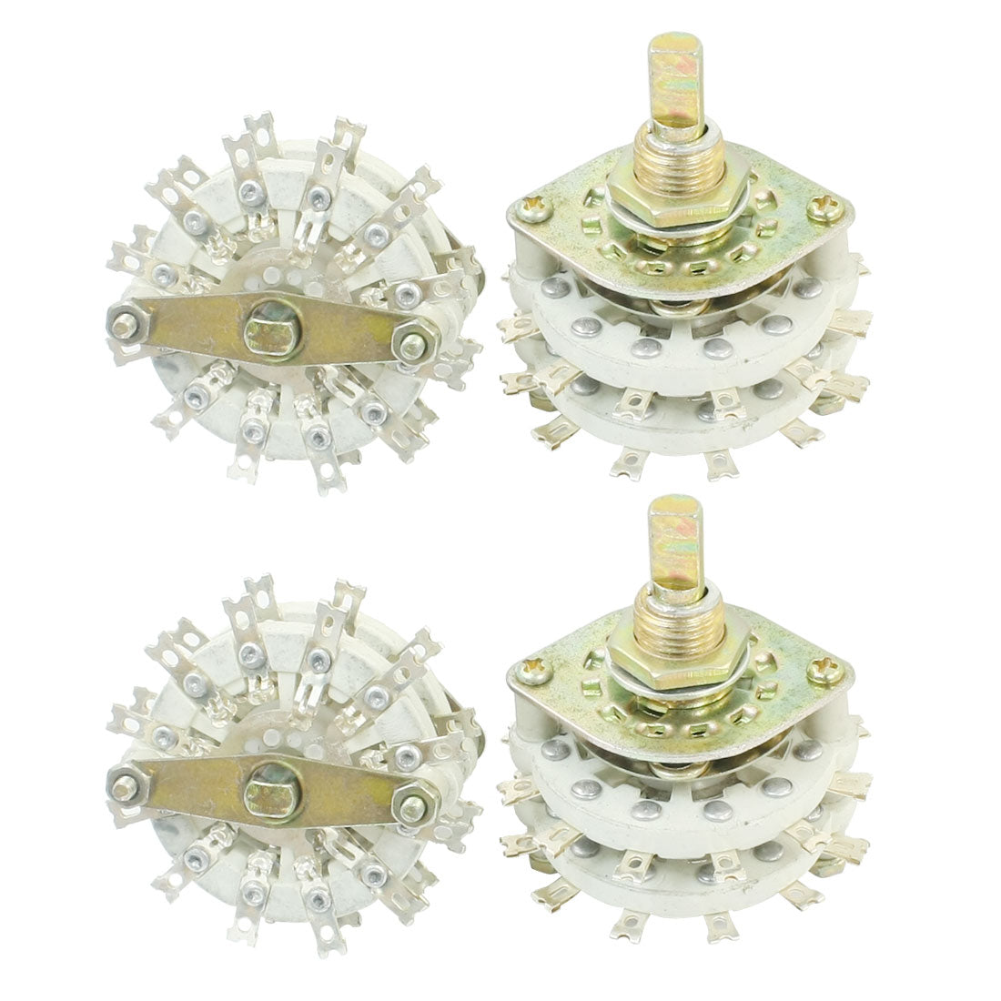 uxcell Uxcell 4PCS KCZ2*11 10mm Mounting Hole Dia 2P11T 2 Pole 11 Position Double Decks Band Channael Rotary Switch