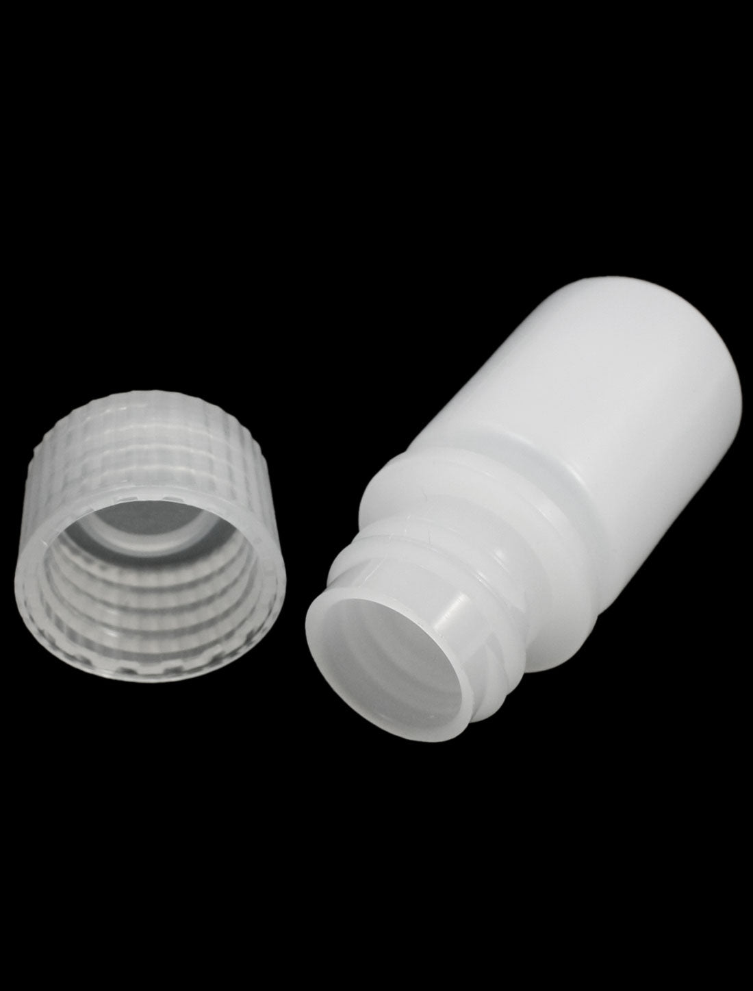 uxcell Uxcell Screw Lid 10mL Chemicals Storage Container White Plastic Reagent Bottle