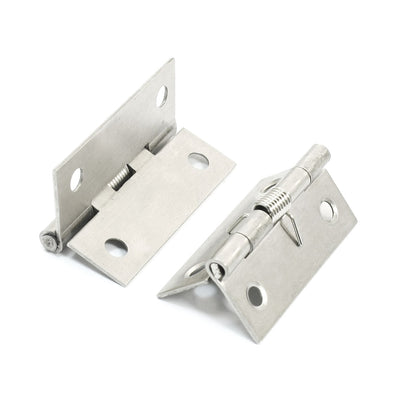Harfington Uxcell 2pcs Surface Mount Gate Multifunction Metal Adjustable Automatic Closing Spring Hinge 50x37mm