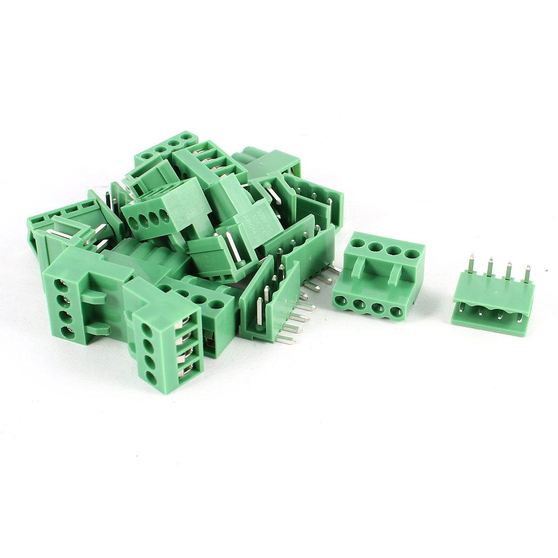 uxcell Uxcell 10 Set 3.96mm Pitch Female Bent Pin Header PCB Pluggable Terminal Block Connector