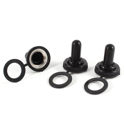 Harfington Uxcell 3 Pcs 12mm Waterproof Rubber Toggle Switch Protect Covers Caps Seal