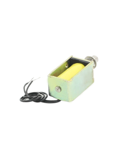 Harfington Uxcell DC5V 0.83A 4.16W Pull 90g/2mm 10% Electrified Rate 9cm Lead Open Frame Linear Motion Solenoid Electromagnet