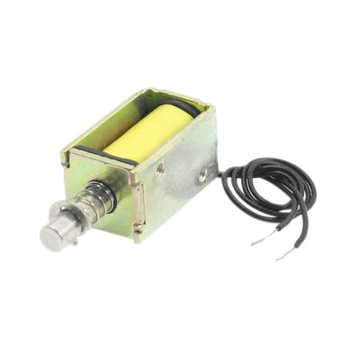 Harfington Uxcell DC5V 0.83A 4.16W Pull 90g/2mm 10% Electrified Rate 9cm Lead Open Frame Linear Motion Solenoid Electromagnet