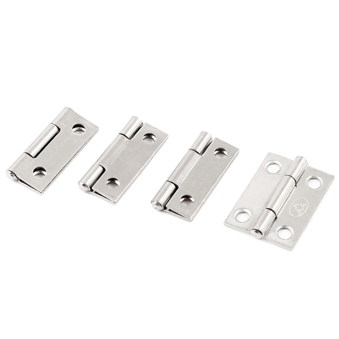 uxcell Uxcell 4 Pcs Silver Tone Stainless Steel 25mm Long Door Hinge for Cupboard Cabinet