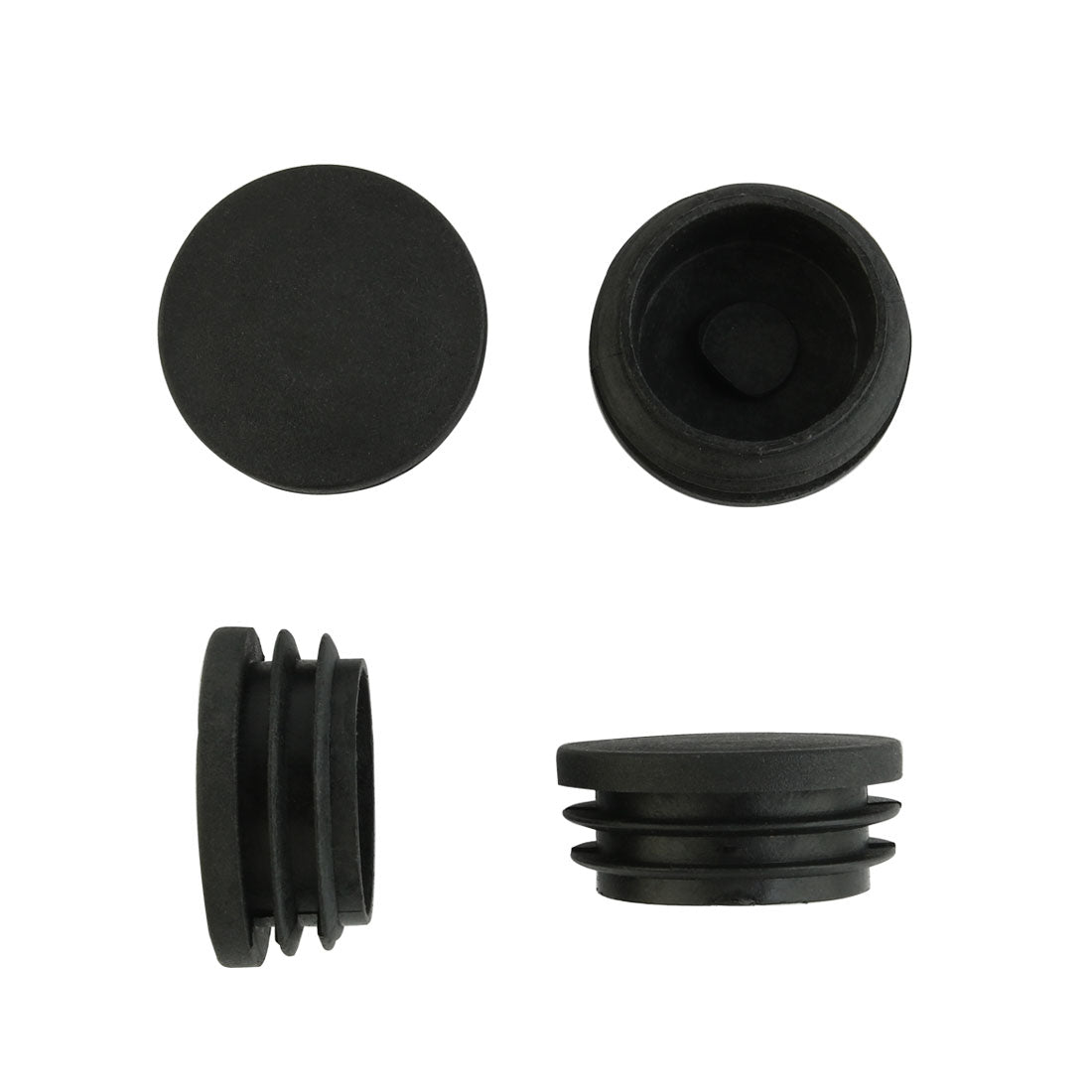 uxcell Uxcell 19mm Dia Plastic Round Tube Inserts End Blanking Caps Black 100 Pcs