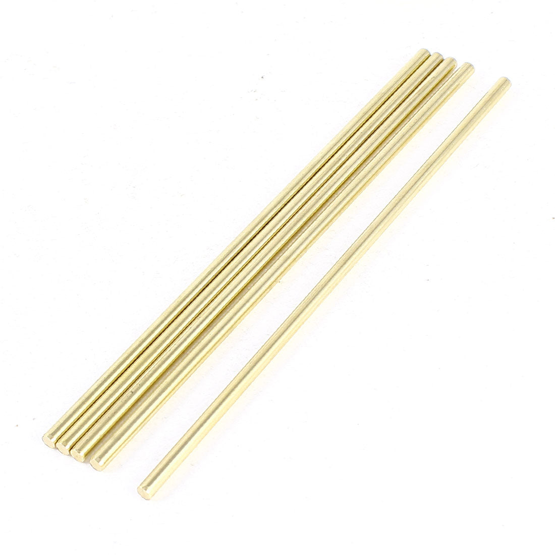 uxcell Uxcell 5 Pcs Car Helicopter Model DIY Brass Axles Rod Bars 3mm x 120mm