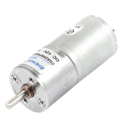 Harfington Uxcell DC 12V 60RPM 4mm Shaft Dia Cylinder Magnetic Electric Geared Box Motor