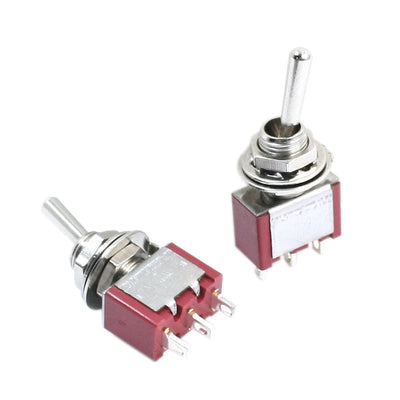 Harfington Uxcell 2Pcs AC 250V/2A 120V/5A Momentary SPDT 2 Positions Toggle Switches
