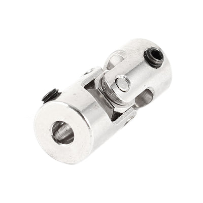 Harfington Uxcell RC Model Airplane Boat 360 Degree Rotatable Silver Tone Metal Mini Universal Joint Connector 4mm to 3mm Inner Diameter