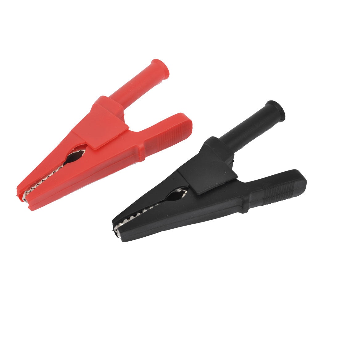 uxcell Uxcell 2 Pcs 83mm Long Red Black Plastic Test Lead Crocodile Clamps Alligator Clips