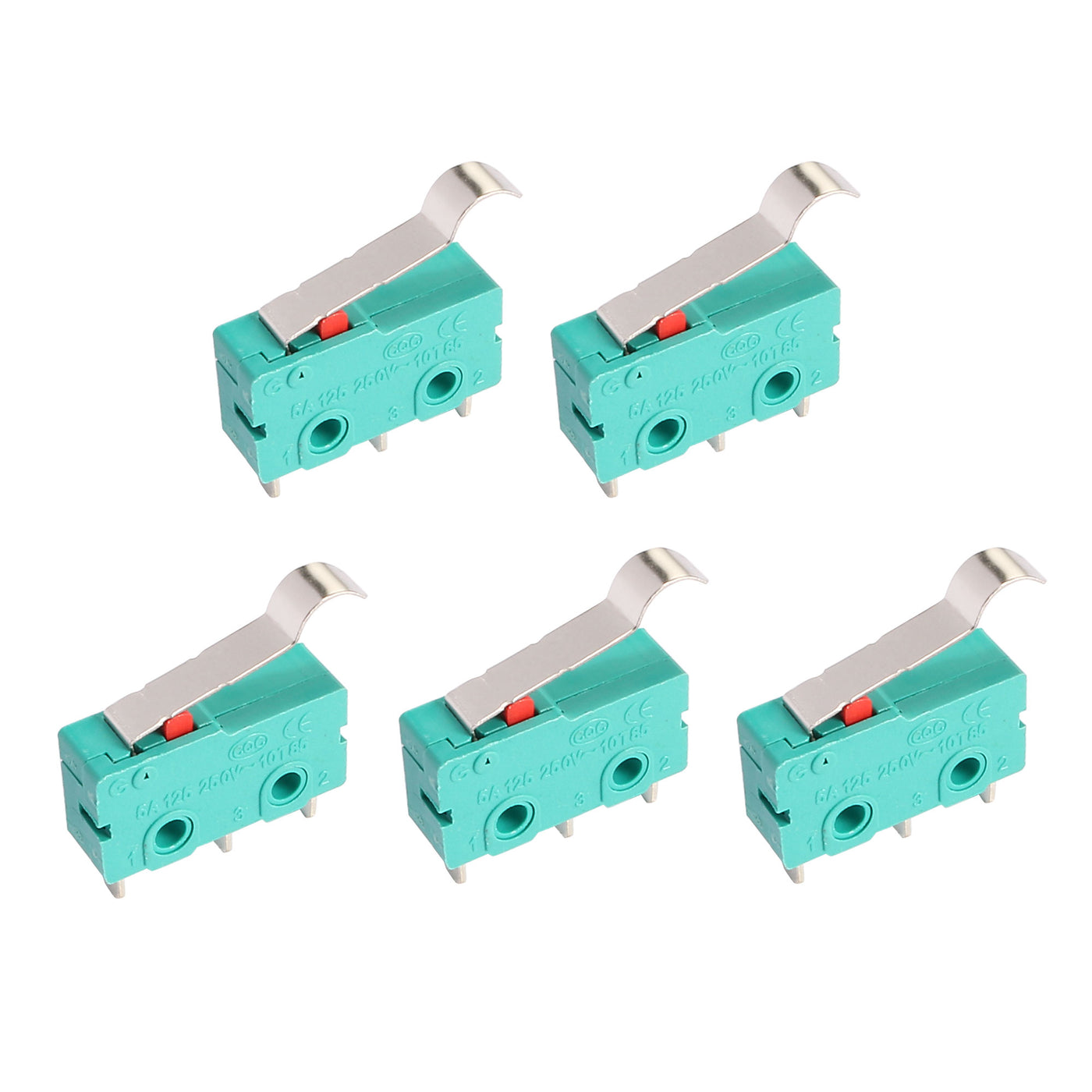 uxcell Uxcell 5pcs KW4-3Z-3 SPDT NO NC Momentary Hinge Lever Limit Switch Microswitch