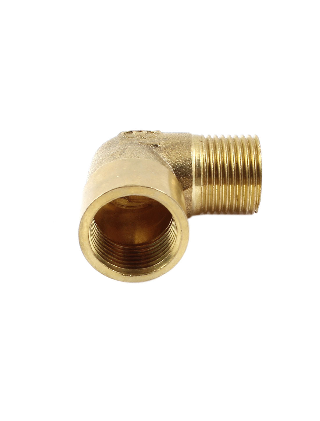 uxcell Uxcell Brass Tone 90 Degree Elbow 3/8 PT Male to 3/8 PT Female Pipe Fitting Coupler