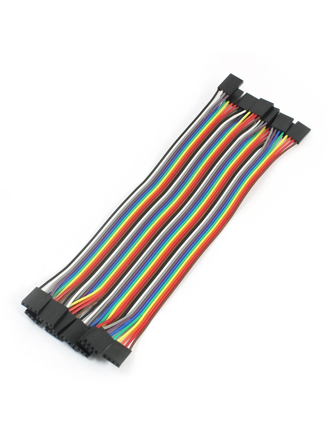 uxcell Uxcell 10pcs 20cm 2.54mm 4P-4P Female to Female F/F Connect Jumper Wire Cable Line