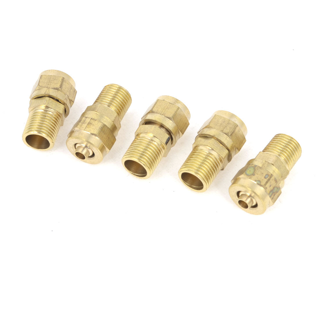 uxcell Uxcell 5 Pcs 1/8PT Thread 4mm OD 6mm ID Dia Hose Pneumatic Air Quick Coupler Socket Connector
