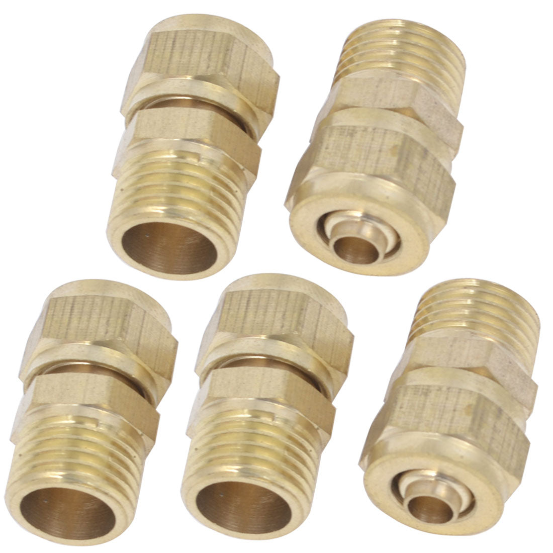 uxcell Uxcell 5 Pcs 8mm OD 5mm Inner Dia Hose Pneumatic Air Quick Coupler Socket Connector