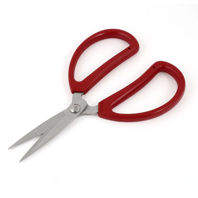 Harfington Uxcell Home Kitchen Red Rubber Coated Handles Metal Cutter Scissors 15cm Long