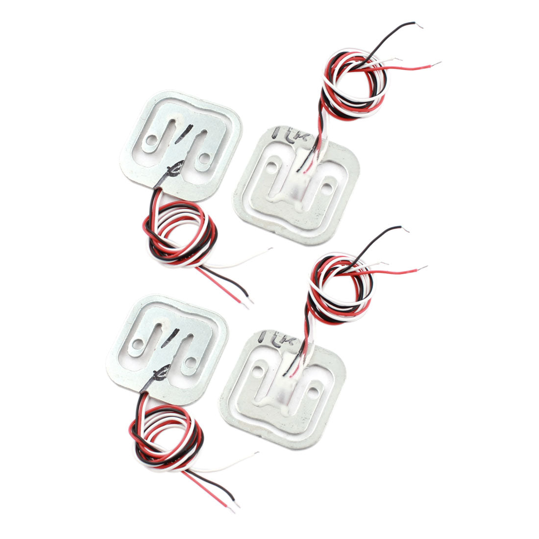 uxcell Uxcell 4Pcs 4x5Kg 8" 3-Wired Half Bridge Scale Electronic Weighing Resistance Train Sensor