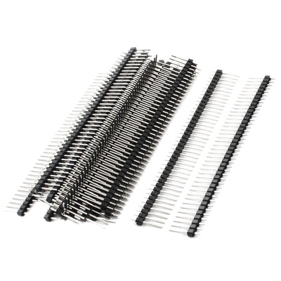 Harfington Uxcell 20 Pcs 15mm Length 2.54mm Spacing 40Pin Male Single Row Through Hole Mount Pin Header Connector Strip