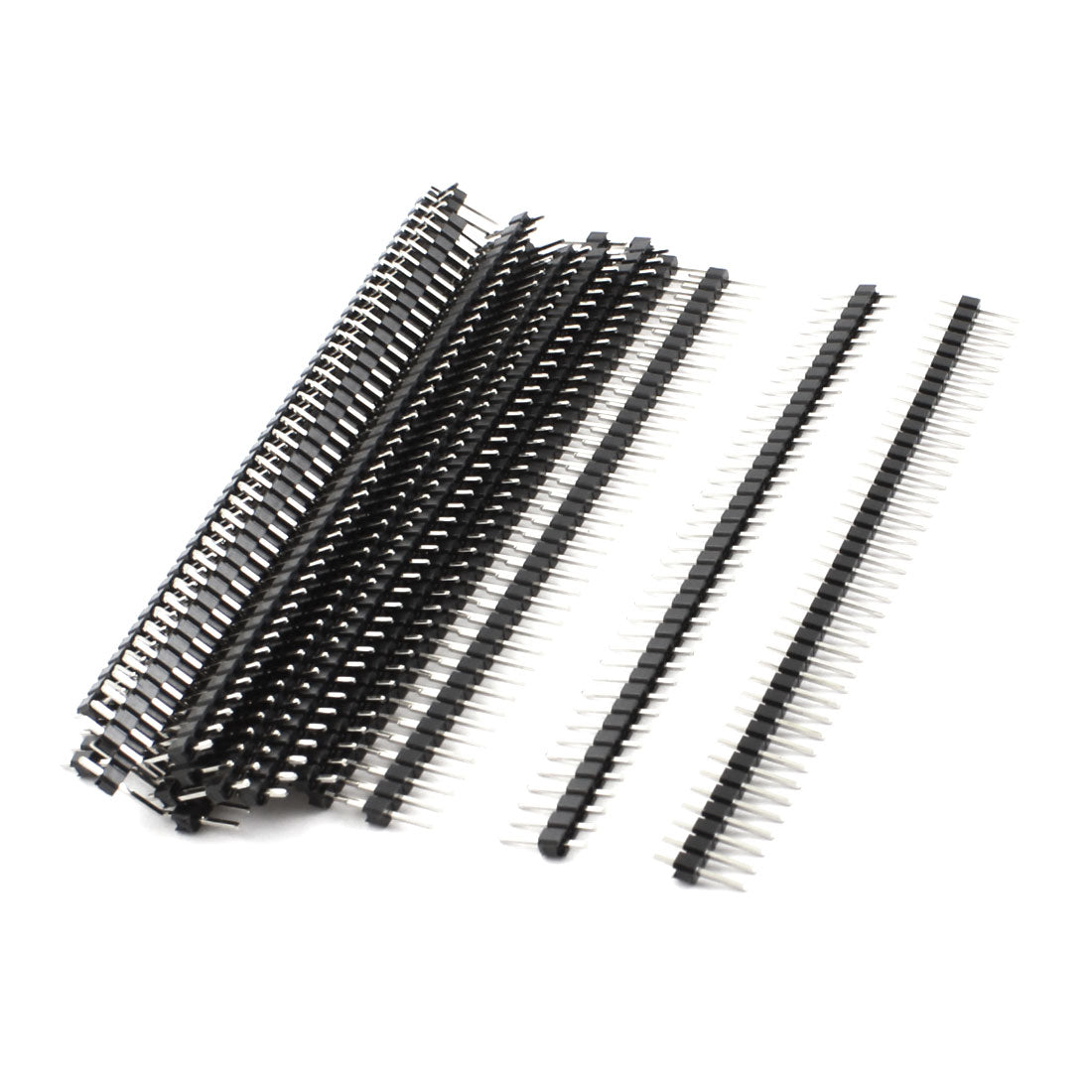uxcell Uxcell 20 Pcs 11mm Length 2.54mm Spacing 40Pin Male Single Row Through Hole Mount Pin Header Connector Strip