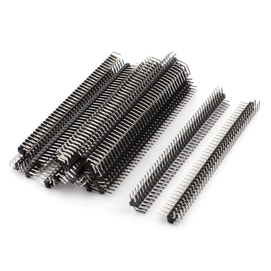 Uxcell Uxcell 20Pcs 2.54mm Pitch 80-Pin 2 Rows Through Hole Male 90 Degree Pin Header Strip Connector
