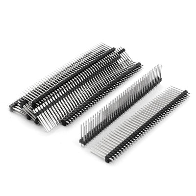 Harfington Uxcell 2.54mm Pitch 80-Pin Dual Row Male Straight Pin Header Connector Strip 19mm 10Pcs