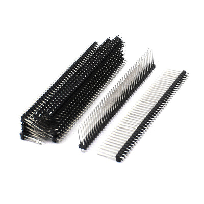 Harfington Uxcell 2.54mm Pitch 80-Pin Dual Row Male Straight Pin Header Connector Strip 20mm 10Pcs