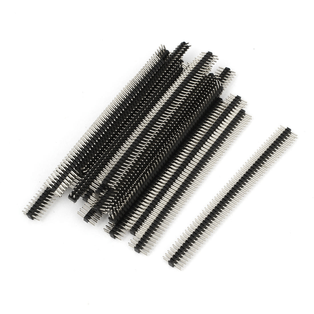 uxcell Uxcell 20pcs 50 Way Double Row Straight Pin Male Header Strip 1.27mm Pitch