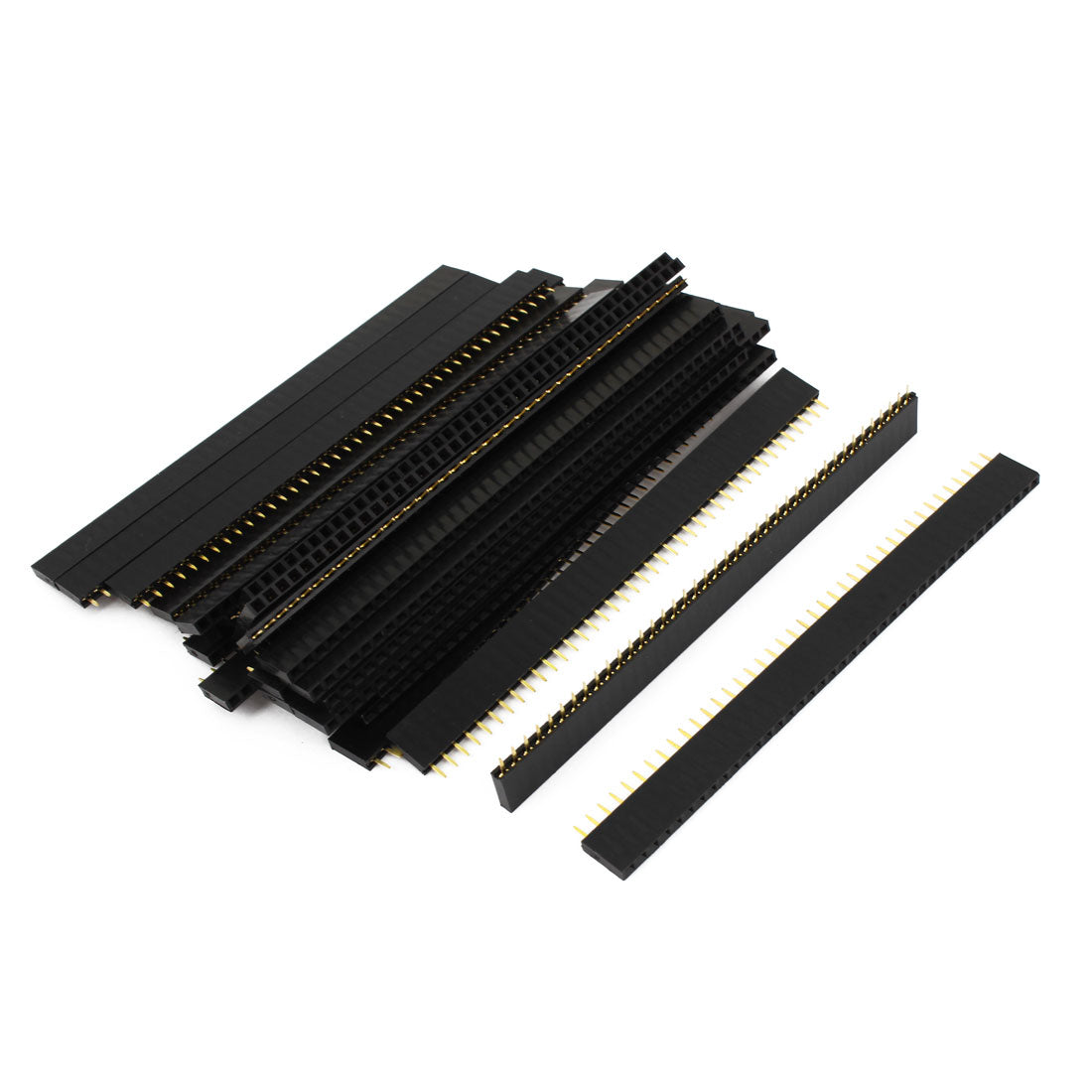 uxcell Uxcell 30 Pcs Female PCB Header 40 Way 2.54mm Spacing Connector Black