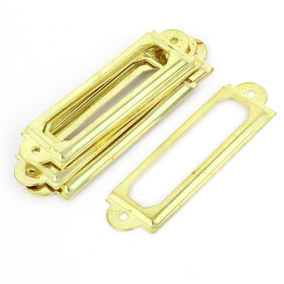 Harfington Uxcell Office Library Post Office File Drawer Door Tag Label Holder Gold Tone 10 Pcs