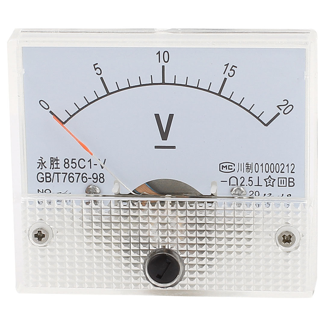 uxcell Uxcell 85C1-V Panel DC Volt Meter Analog Gauge Voltmeter 0-20V