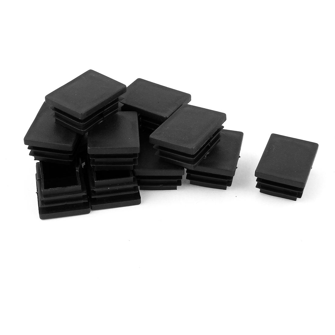 uxcell Uxcell 12 Pcs Black Plastic Rectangle Blanking End Caps Tubing Tube Inserts 30mm x 40mm