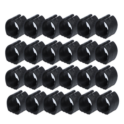 Harfington Uxcell 24 Pcs Chair Tubing Pipe Foot Floor Glides Single Prong Round U-Shape Plastic Caps 20mm Dia