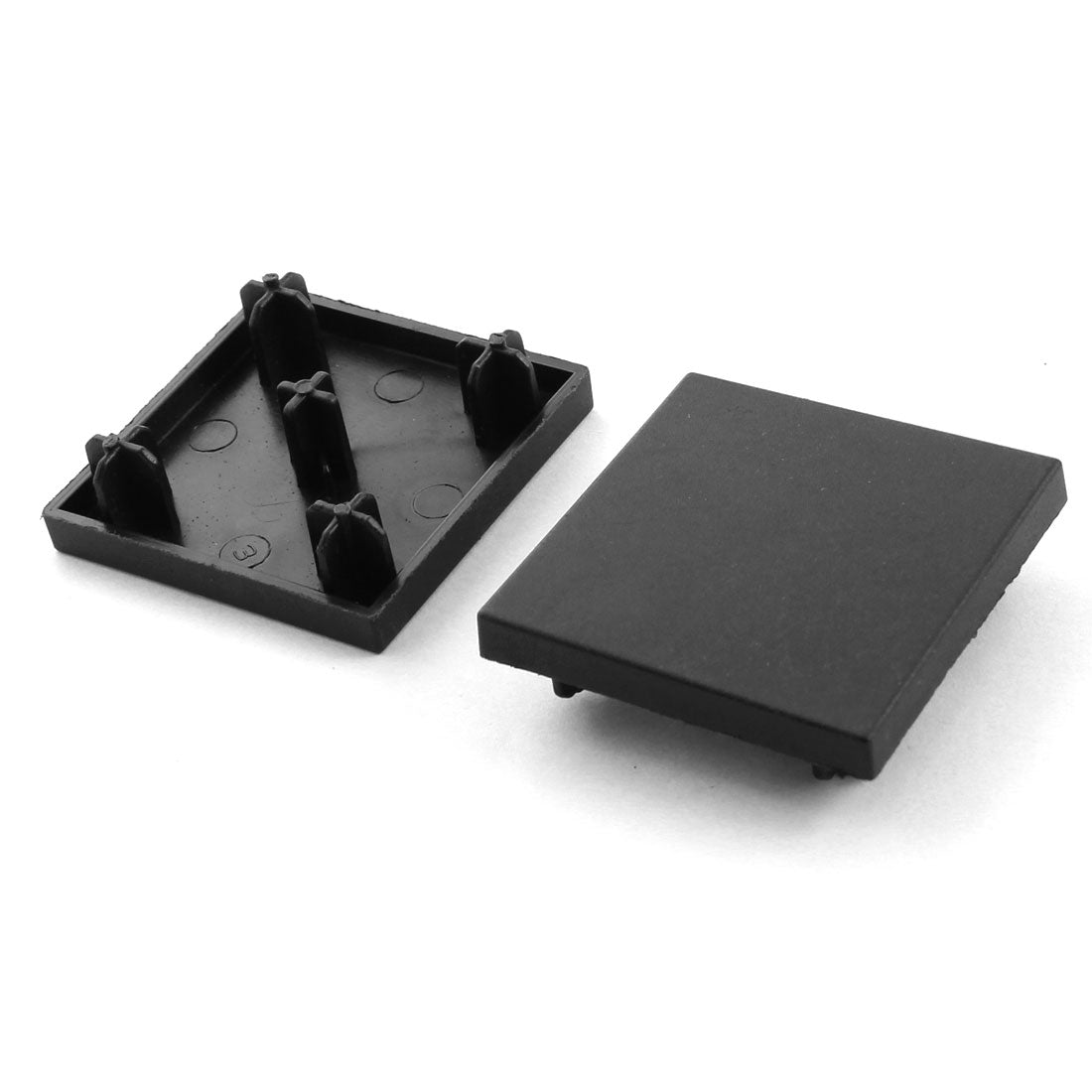 uxcell Uxcell 2Pcs 40mm x 40mm Square T-Slotted Aluminum Profile Extrusion End Cap Cover Black
