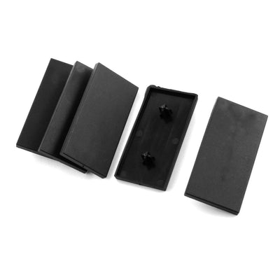 Harfington Uxcell 5Pcs Black Rectangle Extrusion End Cover for 80mm x 40mm T-Slot Aluminum Profile