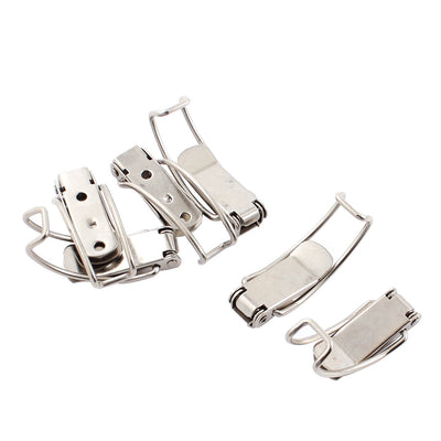 Harfington Uxcell 6PCS Drawer Fittings Spring Loaded Stainless Steel Toggle Latch Catch 2.4"