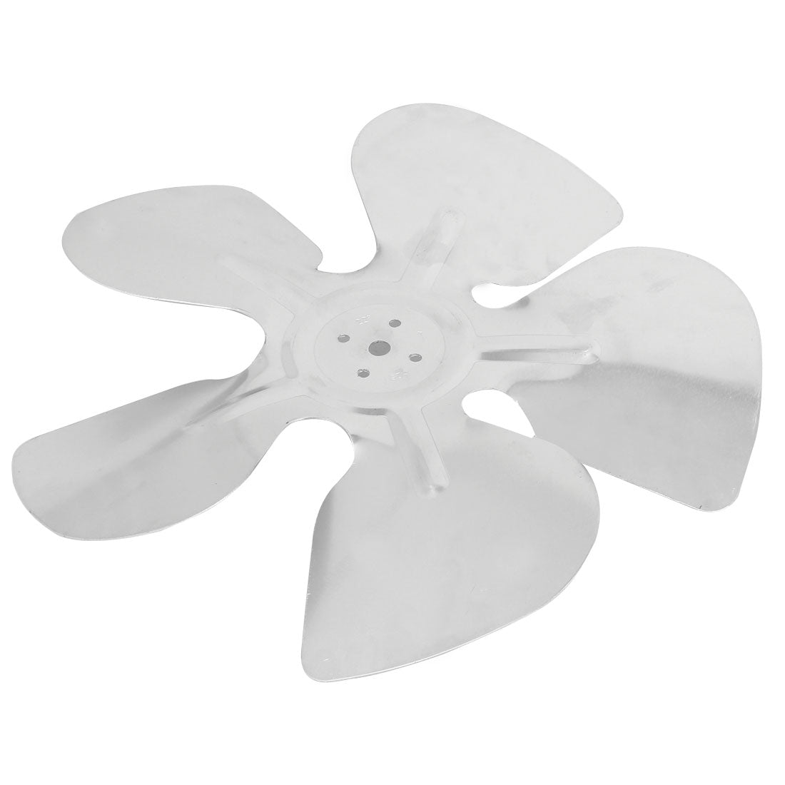 uxcell Uxcell 245mm Dia Silver Tone Aluminium Cooling Fan 5 Vanes for DC AC Motor