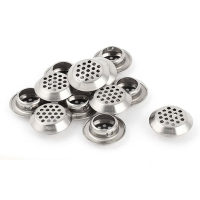 Harfington Uxcell 12pcs 19mm Bottom Dia Stainless Steel Round Mesh Hole Air Vent Louver