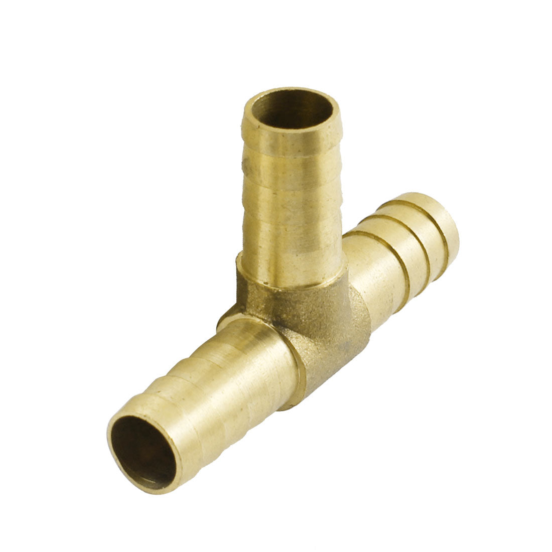 uxcell Uxcell 10mm Dia T Piece Air Water Fuel Brass Hose Joiner Tee Pipe Tube Fitting Connector 51 x 32mm(L xH)