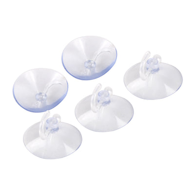 Harfington Uxcell Home Kitchen Bathroom 40mm Dia Suction Cup Hook Wall Hangers Clear 5 Pcs