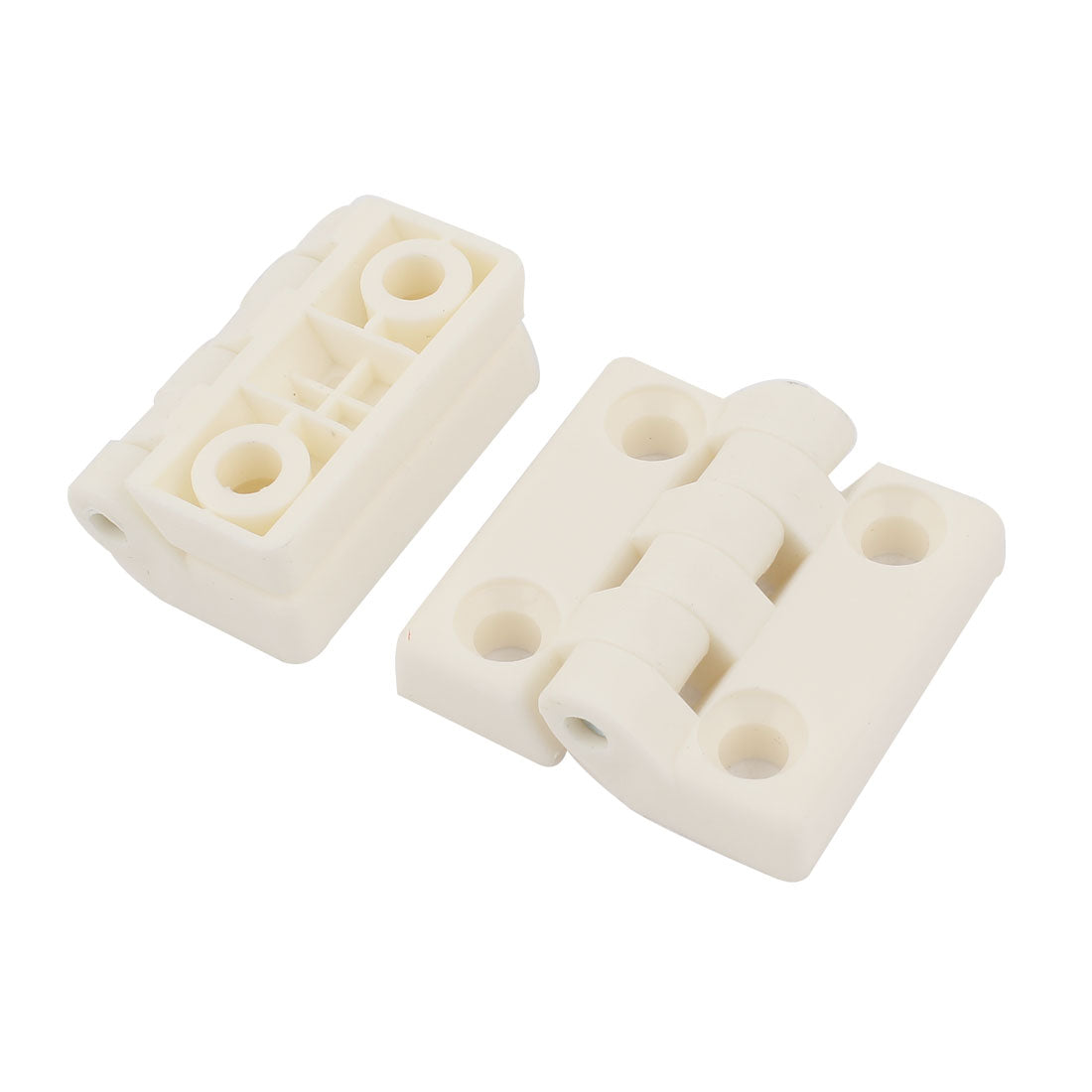 uxcell Uxcell 2pcs 48mm x 48mm Countersunk Hole Plastic Cabinet Ball Bearing Hinge White