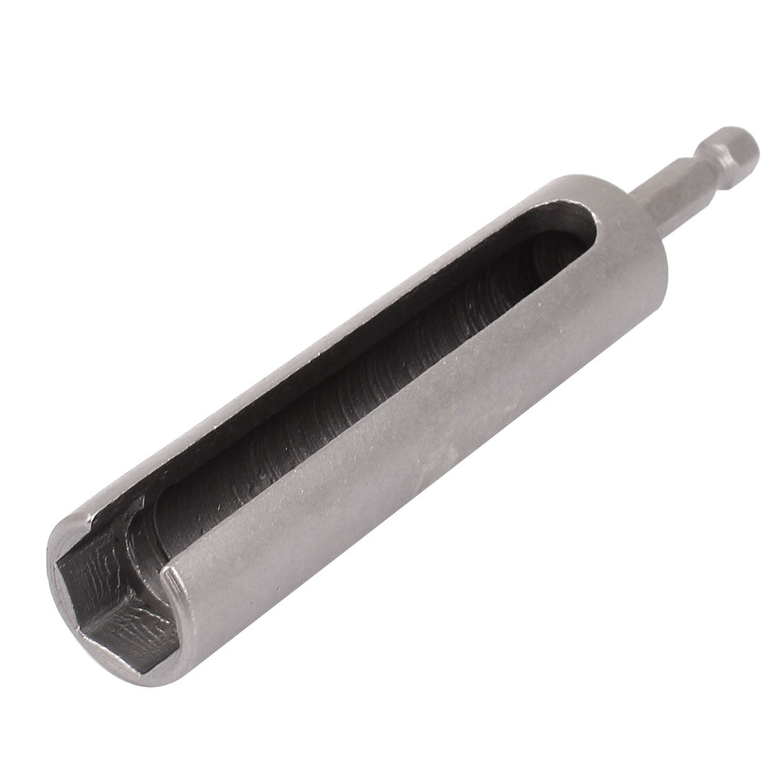 uxcell Uxcell Gray Hex Shank 14mm Hexagon Nut Socket Slotted Extension Driver Bit 5"