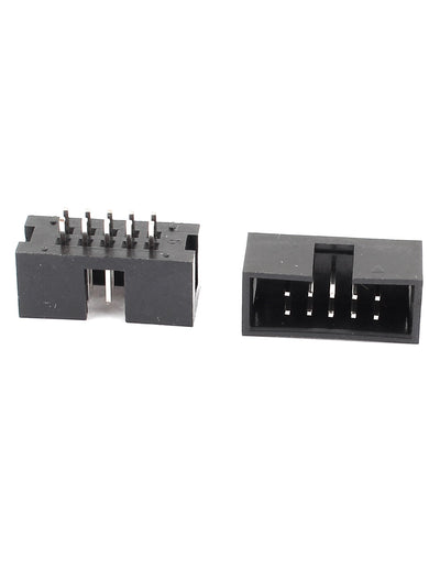 Harfington Uxcell 38Pcs 2*5 10Pin PCB Box Header IDC Male Socket Straight Connector 2.54mm Pitch