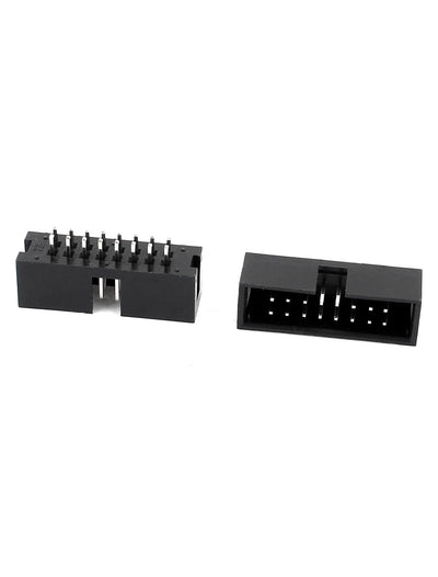 Harfington Uxcell 29Pcs 2*8 16P 2.54mm IDC Socket PCB Box Header Straight Male Connector