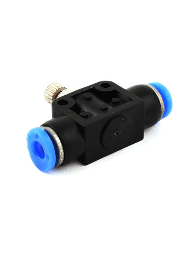 Harfington Uxcell Push in to Connect Inline Air Fitting Pneumatic Speed Flow Control Tube Valve 4 mm OD