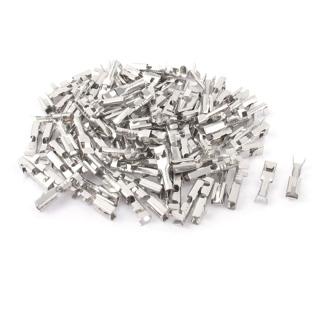 uxcell Uxcell 100Pcs 2.8mm Non Insulation Female Spade Crimp Terminal Electrical Wire Connector