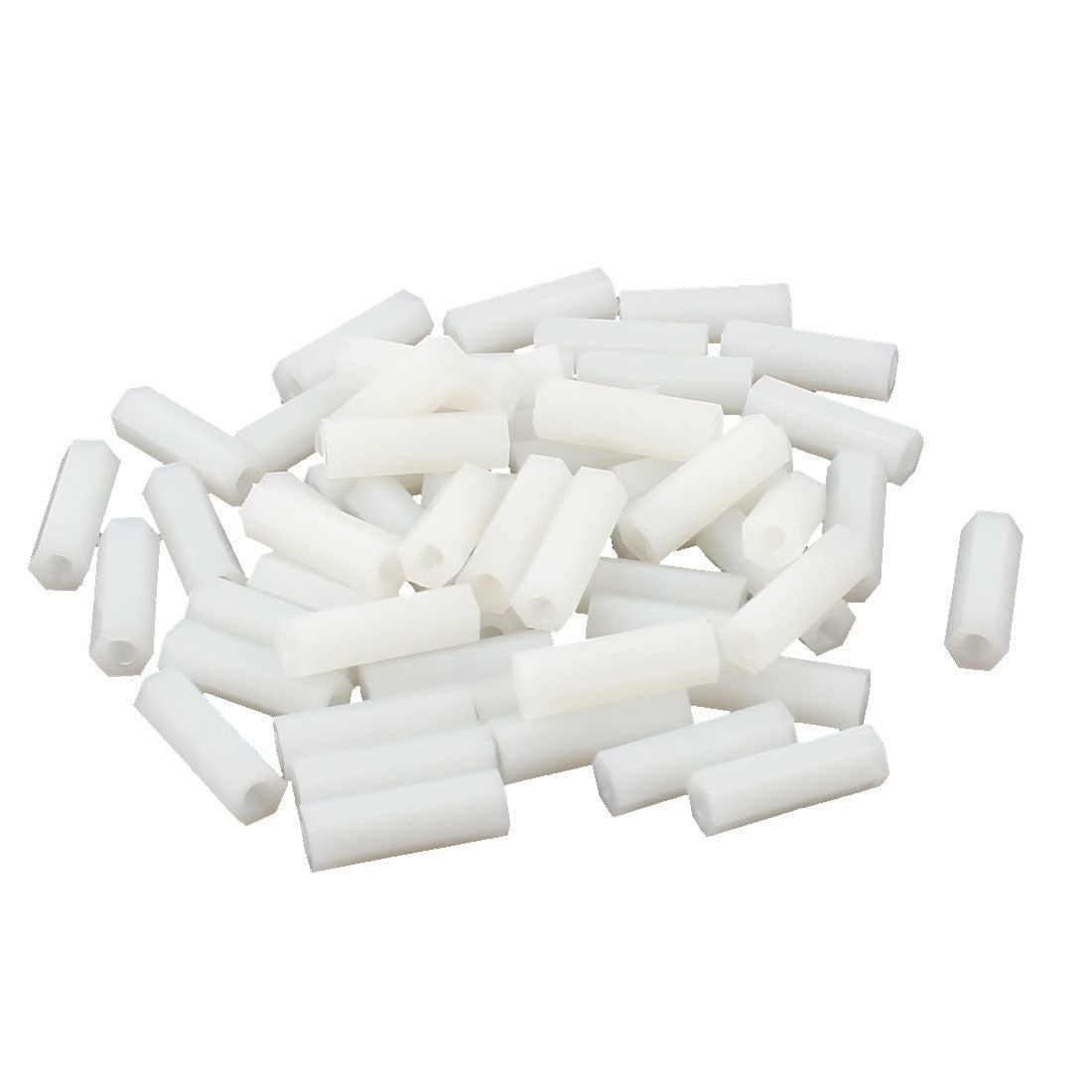 uxcell Uxcell 3mm x 18mm M3 Female Thread White Nylon PCB Spacer Hex Stand-Off Nut 50Pcs